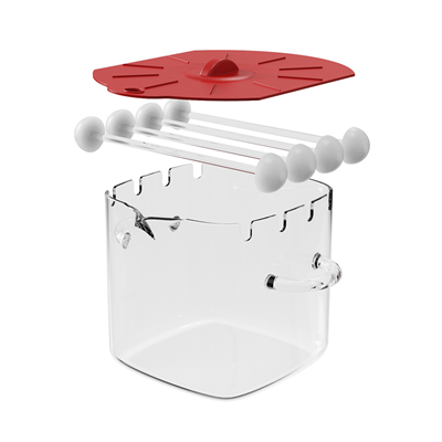 Microwave Bacon Glass Cooker With Glass Rod
